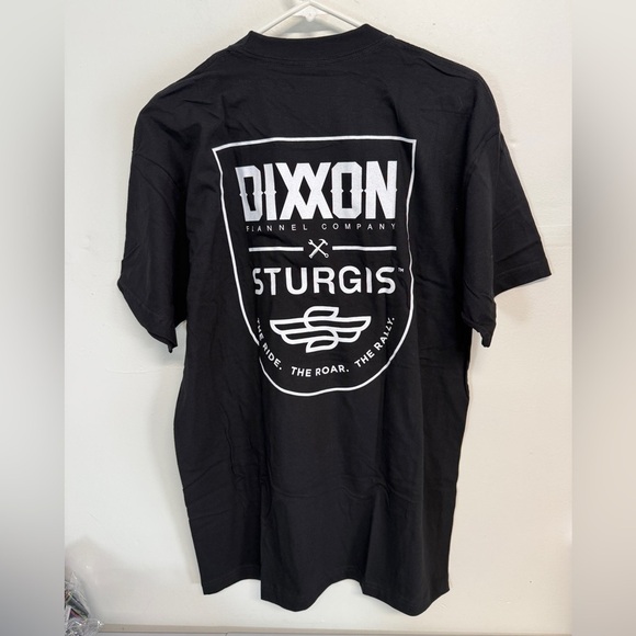 Dixxon Sturgis Motorcycle Ride Roar Rally Badge  T Shirt Men Black  New In Bag L - Picture 4 of 6